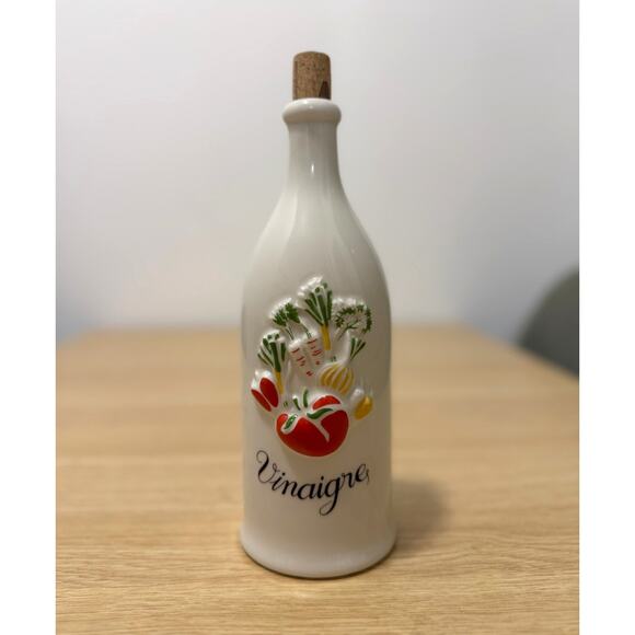 Revol La Porcelaine Ceramic Vinegar Bottle VINTAGE - Picture 1 of 5